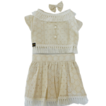 Off-White Cutwork Lehenga With Tassels ZL LH 03 - Image 3