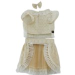 Off-White Cutwork Lehenga With Tassels ZL LH 03 - Image 4