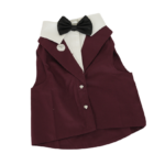 Burgundy Tuxedo With Black Bow Tie AD TX 02 - Image 2