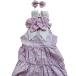 Baby Pink Gingham Frock - Image 3