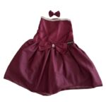 Burgundy Pearl Tutu Frock - Image 3