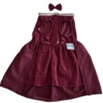 Burgundy Pearl Tutu Frock - Image 4