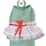 Green Striped Lycra Frock - Image 2