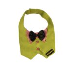 Olive Waist Coat Bow Tie Bandana - Image 2