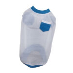 White & Blue Lycra Tshirt - Image 2